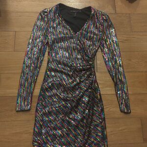 BCBGMaxAzria Vibrant Sequin Dress xxs-s